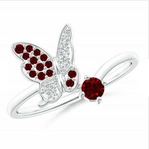 Silver P Natural Ruby Gemstone Ring SZ 10